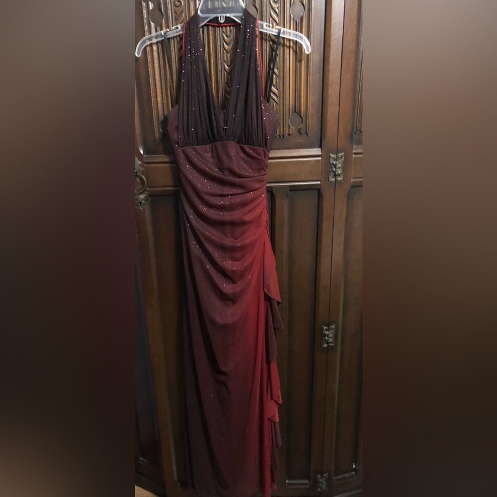 Blondie Nites red and black ombré dress